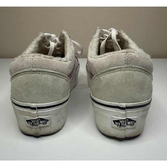 Vans Old Skool Stackform Sneakers Womens 10 Unisex Multi Pig Suede Sherpa Low - Picture 4 of 8